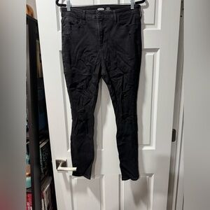Old Navy Black High Rise Ripped Rockstar Super Skinny Jeans